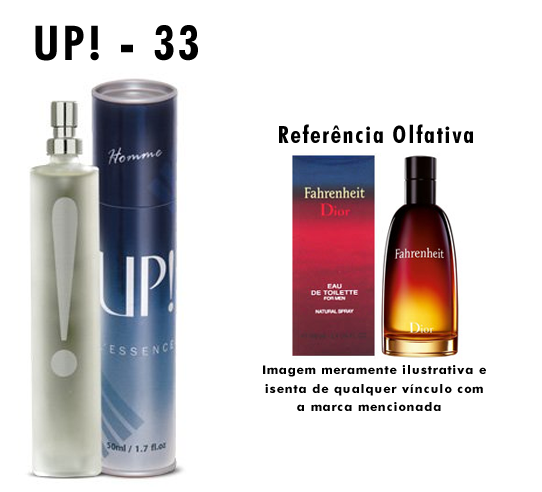 UP!33 Perfume Fahrenheit* Folhas de Violeta/Patchouli
